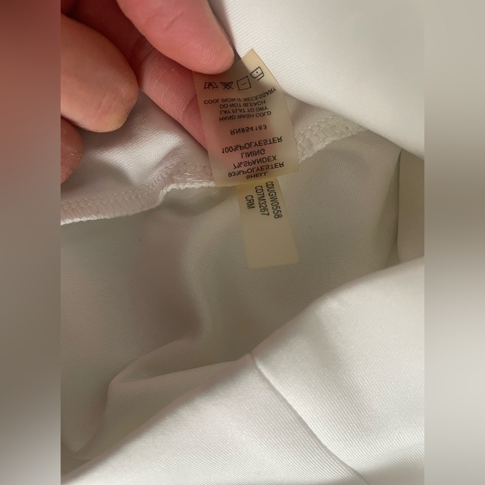 Calvin Klein White Dress with Silver Accents - Picture 9 of 9